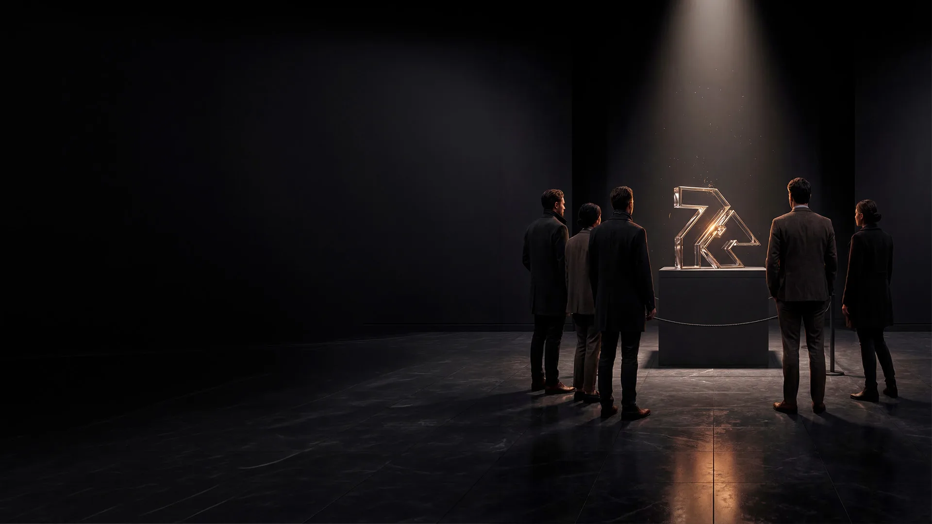 El equipo PHSPORT frente al logo PH iluminado